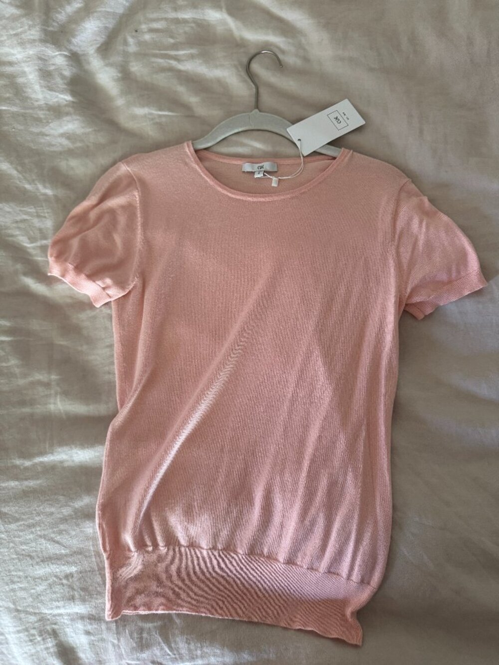 Baby pink super soft knit tee from CUE